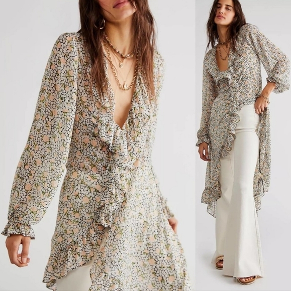 NEW Free People Gigi Printed Maxi - Picture 2 of 14